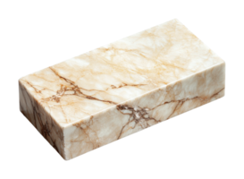 Rectangular marble slab with veined pattern on black background png