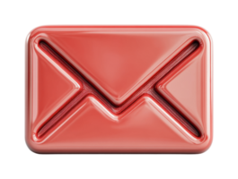 Red wax seal message icon with 3d envelope design png