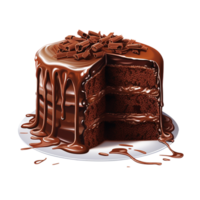 chocolate cake layers dripping ganache png