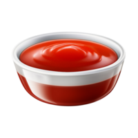 Small bowl of thick red ketchup sauce png