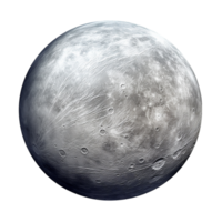 Detailed image of the moon visible craters a textured grey surface png