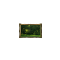 Small framed of a serene green lscape in a rk frame png