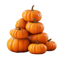 Stack of orange pumpkins arranged in a pyramid shape png