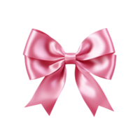 Glossy pink bow symmetrical loops a shiny texture looks charming festive png
