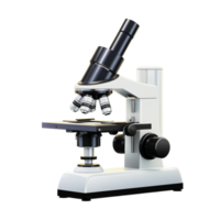 Advanced laboratory microscope multiple lenses knobs looks precise scientific png