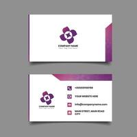 Business card design with logo and contact info vector