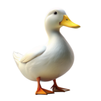 white duck is isolated on transparent background png