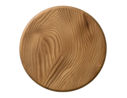 Wooden round board isolated on a transparent background png