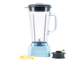 Blender with vitamins and tablets on a transparent background png
