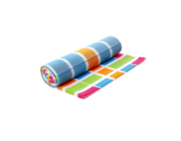 Rolled Colorful Towel Isolated Transparent Background png