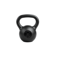 Black kettlebell isolated on transparent background png