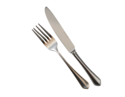 Knife and fork isolated on a transparent background png