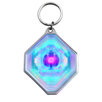 Keychain with keyhole isolated on transparent background png