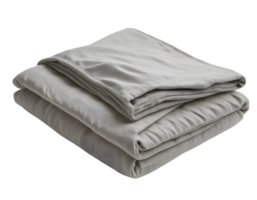 Pile of gray bedding sheets isolated on a transparent background png