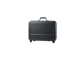 Realistic Detailed 3d Black Suitcase Isolated on Transparent Background png