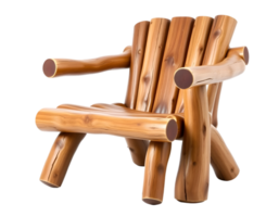 Realistic wooden bar stool isolated on transparent background png