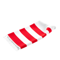 Red and White Scarf Isolated On Transparent Background png