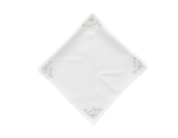 White napkin with a pattern on a transparent background png