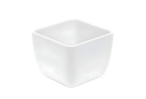 White square bowl isolated on transparent background png