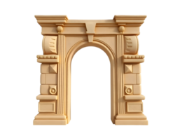 3d render of arch isolated on transparent background png