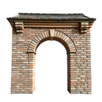 3d render of arch with brickwork isolated on transparent background png