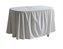 White tablecloth isolated on a transparent background png