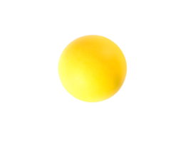 Realistic yellow ball isolated on transparent background png