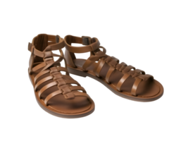Brown sandals isolated on transparent background png
