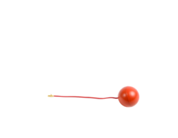 Red spermatozoons floating on a transparent background png