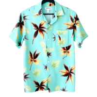 T-shirt with floral pattern isolated on transparent background png