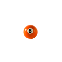 Realistic billiard ball isolated on transparent background png