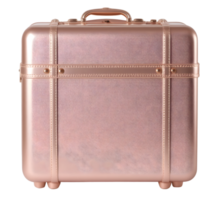 Pink leather suitcase isolated on a transparent background png