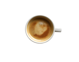Cup of coffee with foam isolated on transparent background png