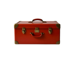 Red metal briefcase isolated on transparent background png