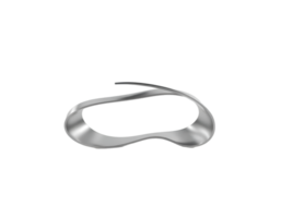 Silver ribbon on a transparent background png