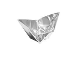 Crumpled paper cone isolated on transparent background png