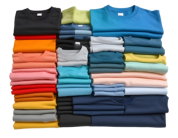 Stack of t-shirts isolated on a background png