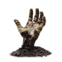 a zombie hand with its hand in the dirt png