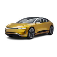 Realistic car isolated on background 3d rendering illustration png