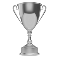 a silver trophy with a number on it and a number on the side png