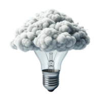 Light Bulb with Cloud Structure png