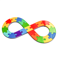Colorful Jigsaw Puzzle Infinity Symbol Endless Loop, Teamwork, Connection Concept png