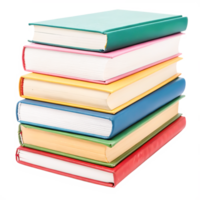 Stack of Colorful Books, Education, Knowledge, Library, Reading, Study png