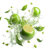 Lime and Ice Splash Transparent Background png