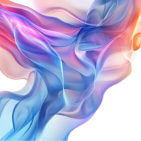 Vivid Abstract Flowing Colors Transparent Background png
