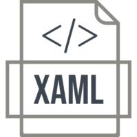 Xaml File Icon Thick Outline Sharp Corners Design Element png
