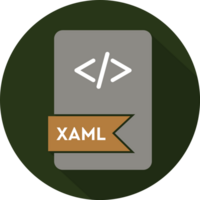 Modern Xaml File Format Icon Natural Gray Fill Circular Shape png