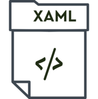 Xaml File Format Minimal Icon With Thick Outline Illustration png
