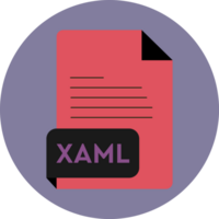 Xaml File Extension Icon Mandy And Black Color Crisp Corners Circular Shape Design Element png
