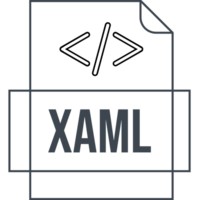 Xaml File Icon Crisp Thick Outline Sharp Corners Design Element png